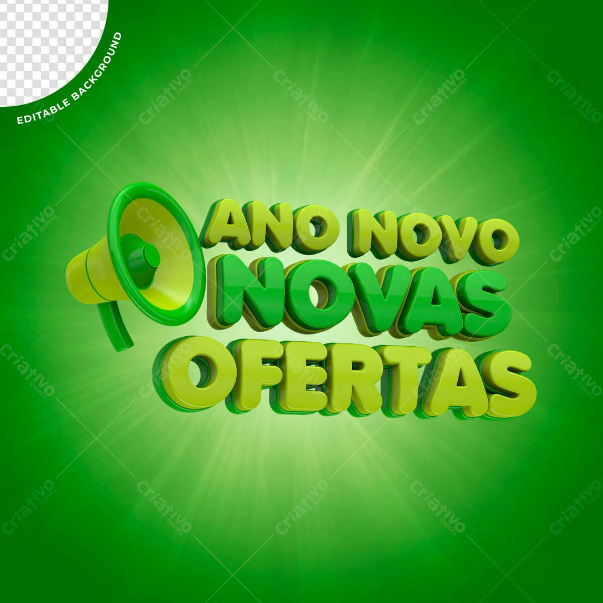 Flyer Ano Novo Novas Ofertas PSD Editável