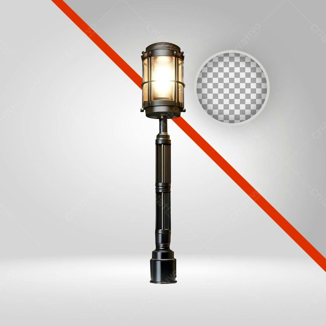 Icone poste de iluminação estilo vintage PNG com fundo transparente