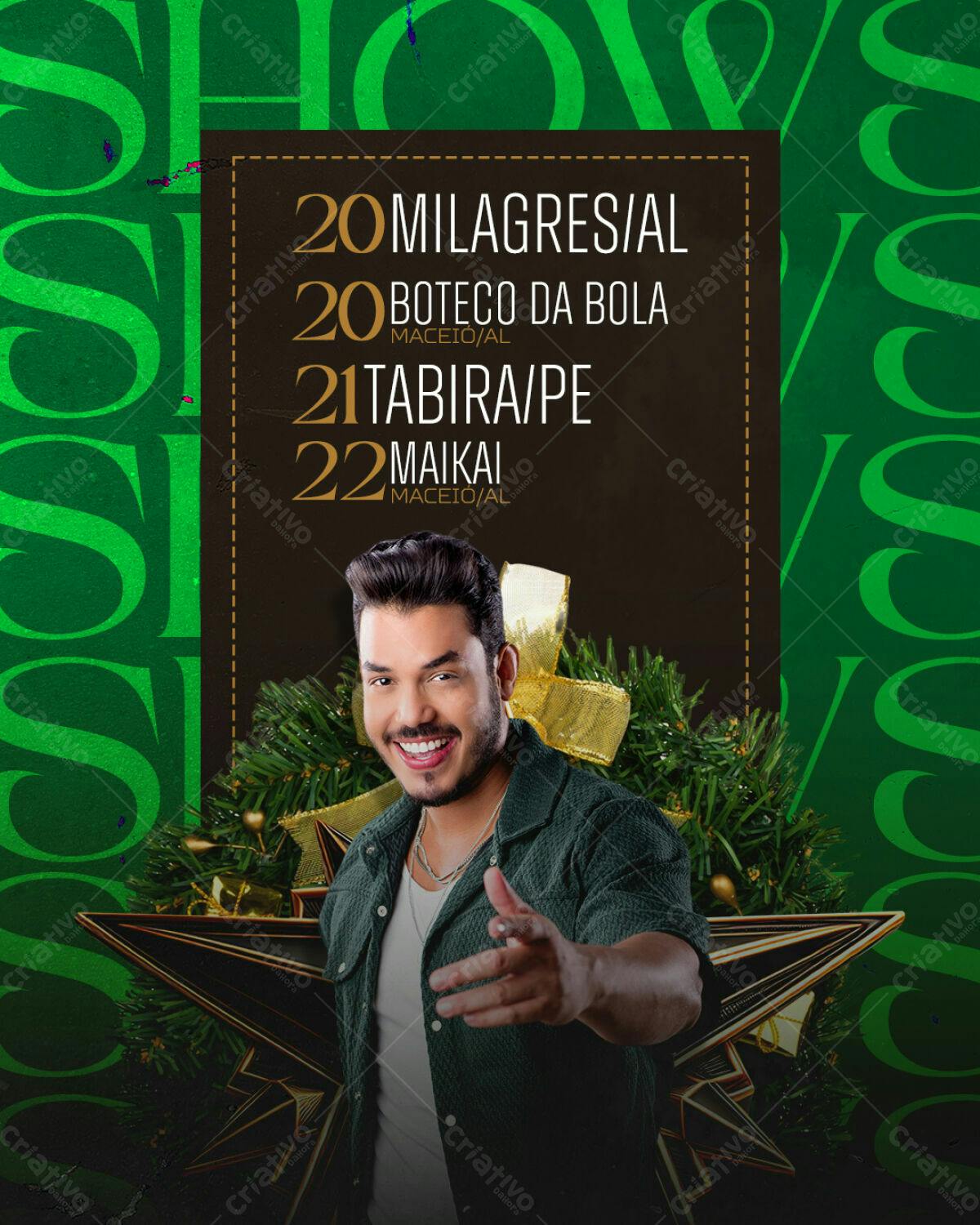 Flyer para Show de Natal PSD Editável