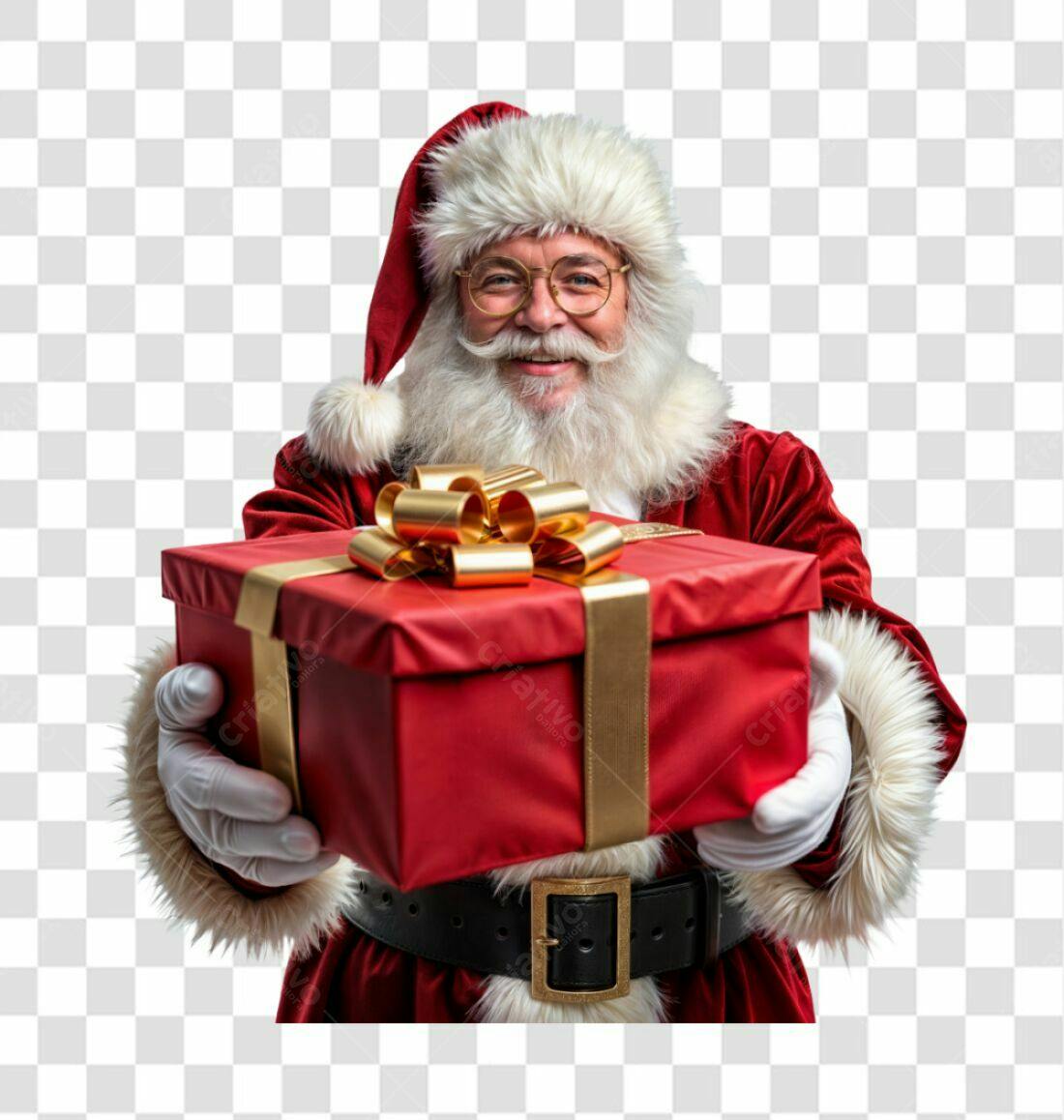 Imagem Natal Papai Noel Presente PNG com fundo transparente