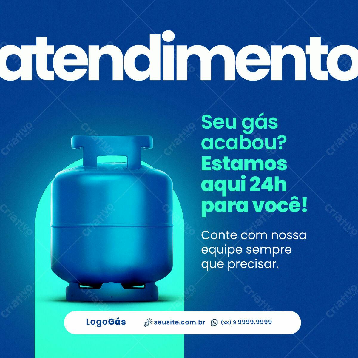 Post para Redes Sociais Gás PSD Editável