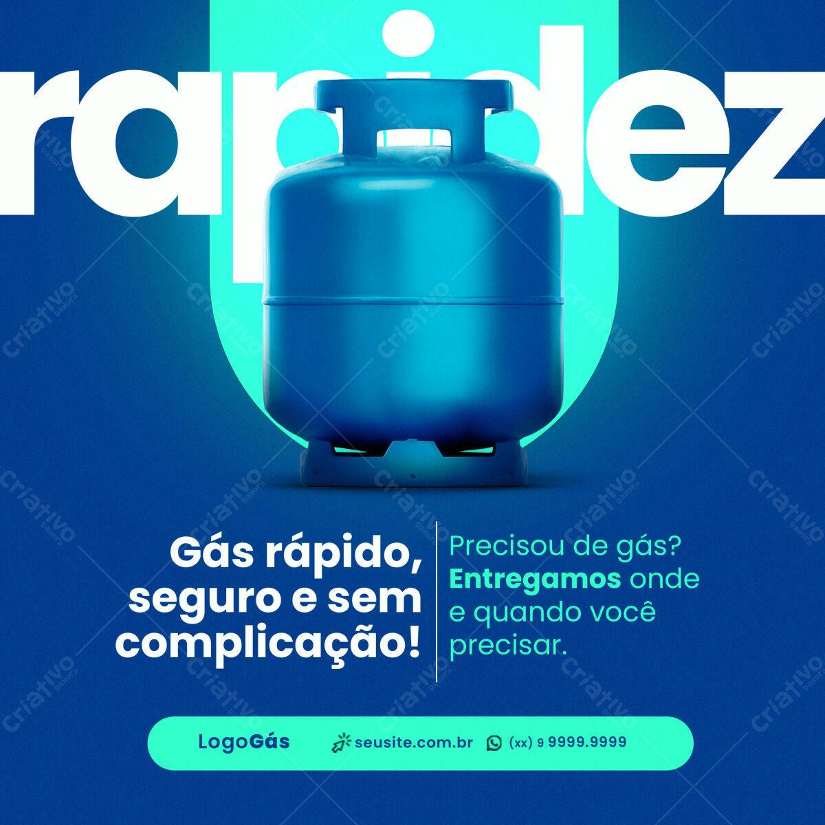 Post para Redes Sociais Gás PSD Editável