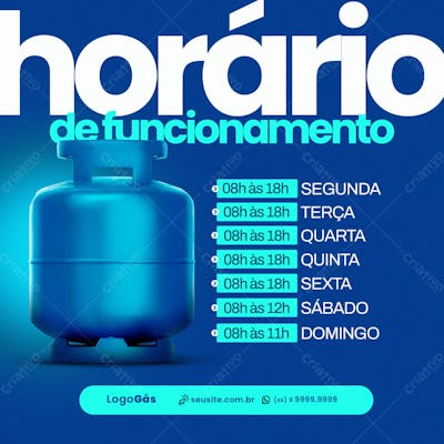 Social Media Distribuidora De Gás Horários