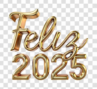 Texto Feliz 2025 Png 01