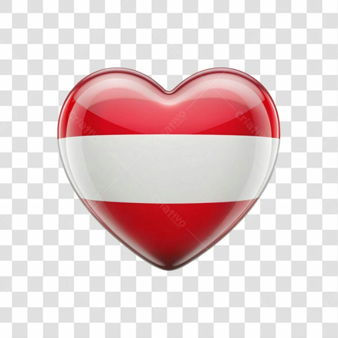 Icone Coração Áustria PNG com fundo transparente