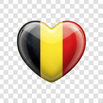 Belgium Flag Color Heart Smooth Soft
