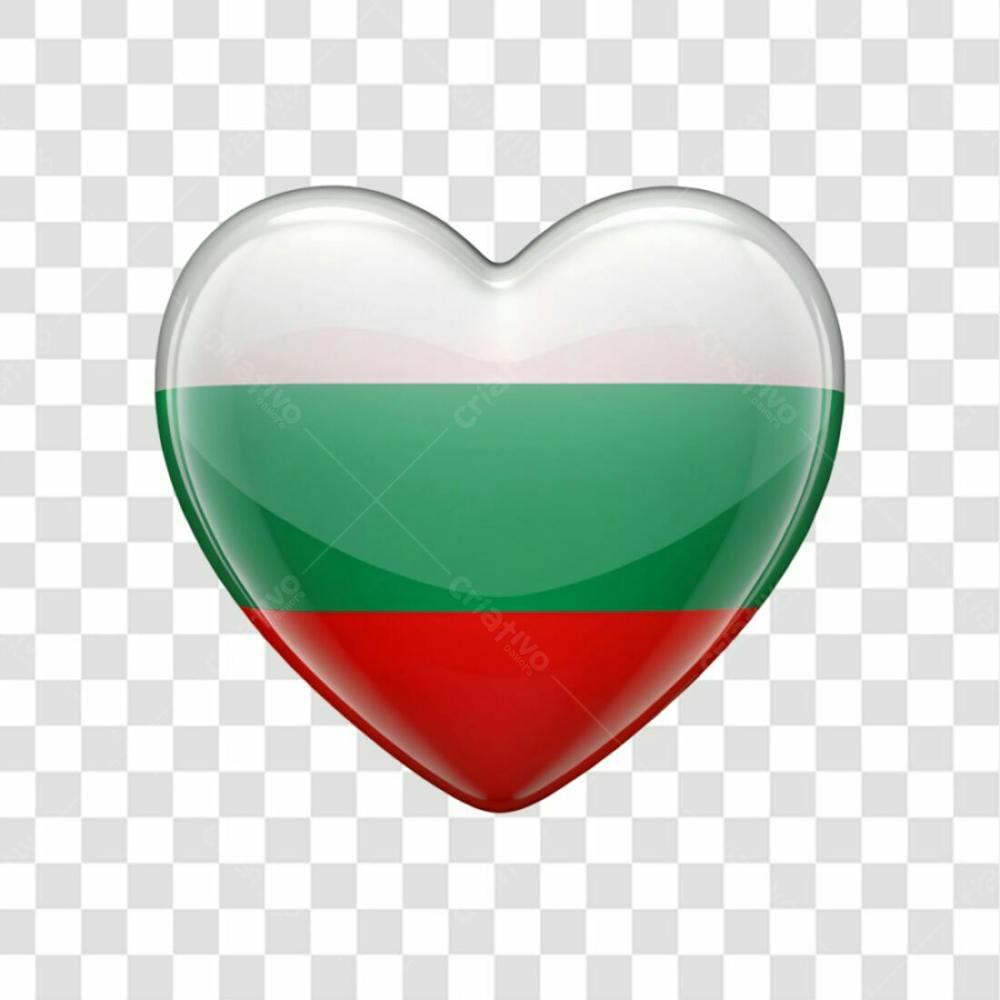 Bulgaria Flag Color Heart Smooth Soft