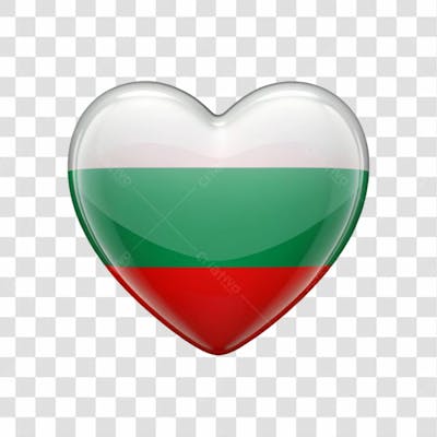Bulgaria Flag Color Heart Smooth Soft