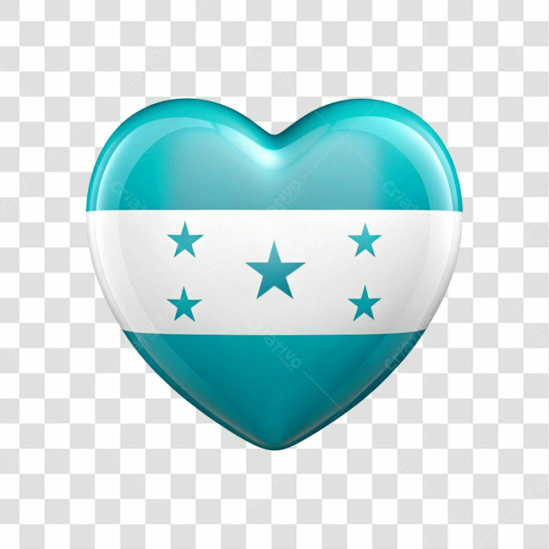 Icone Honduras coração PNG com fundo transparente