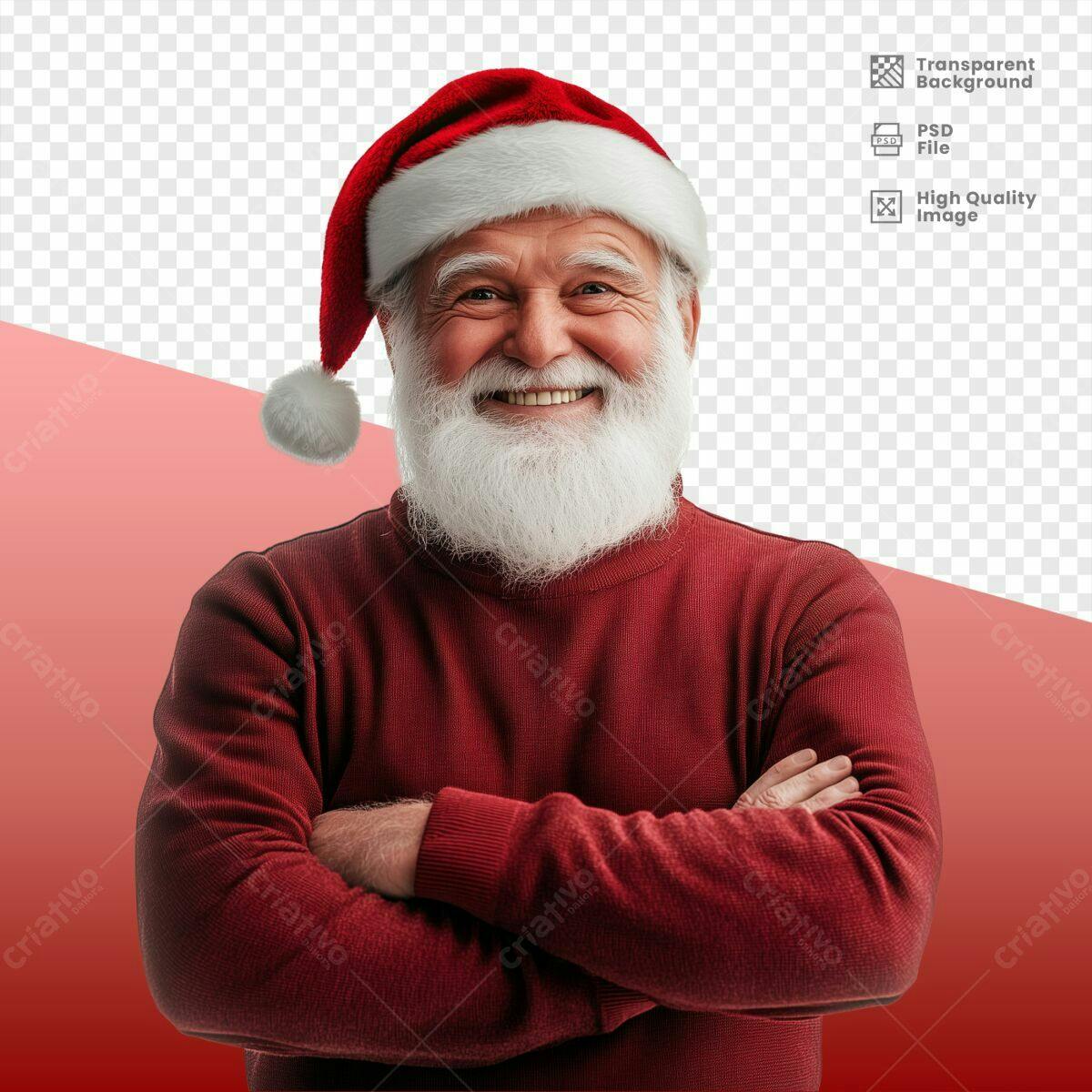 Imagem Natalina Papai Noel PSD Editável