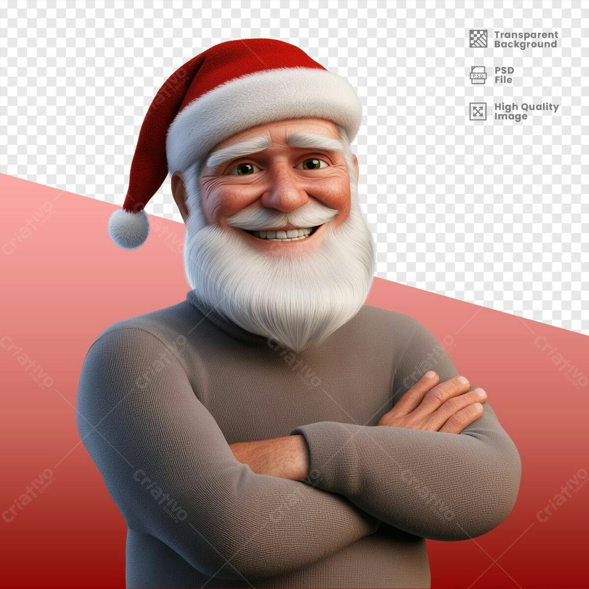 Avatar Papai Noel Natal PSD Editável