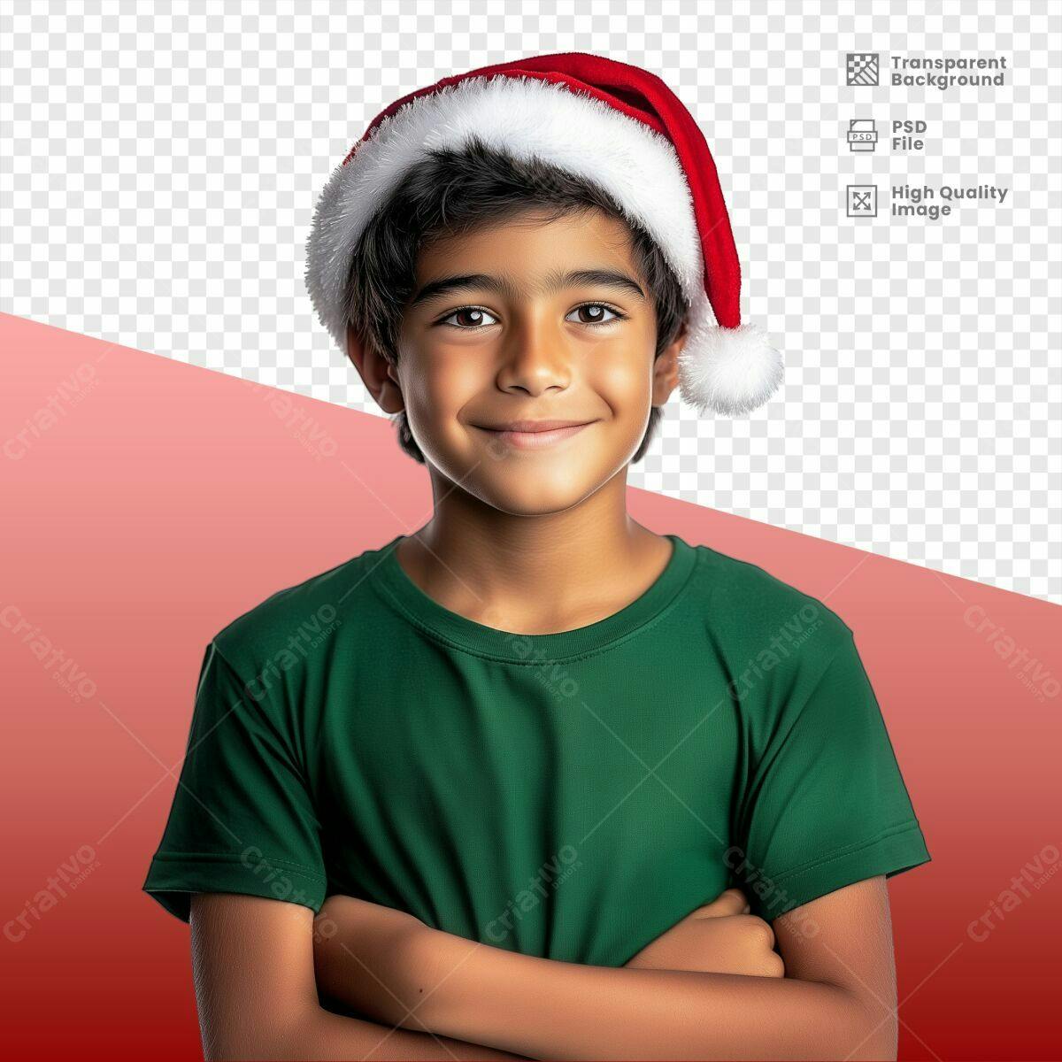 Imagem Natalina Criança PSD Editável