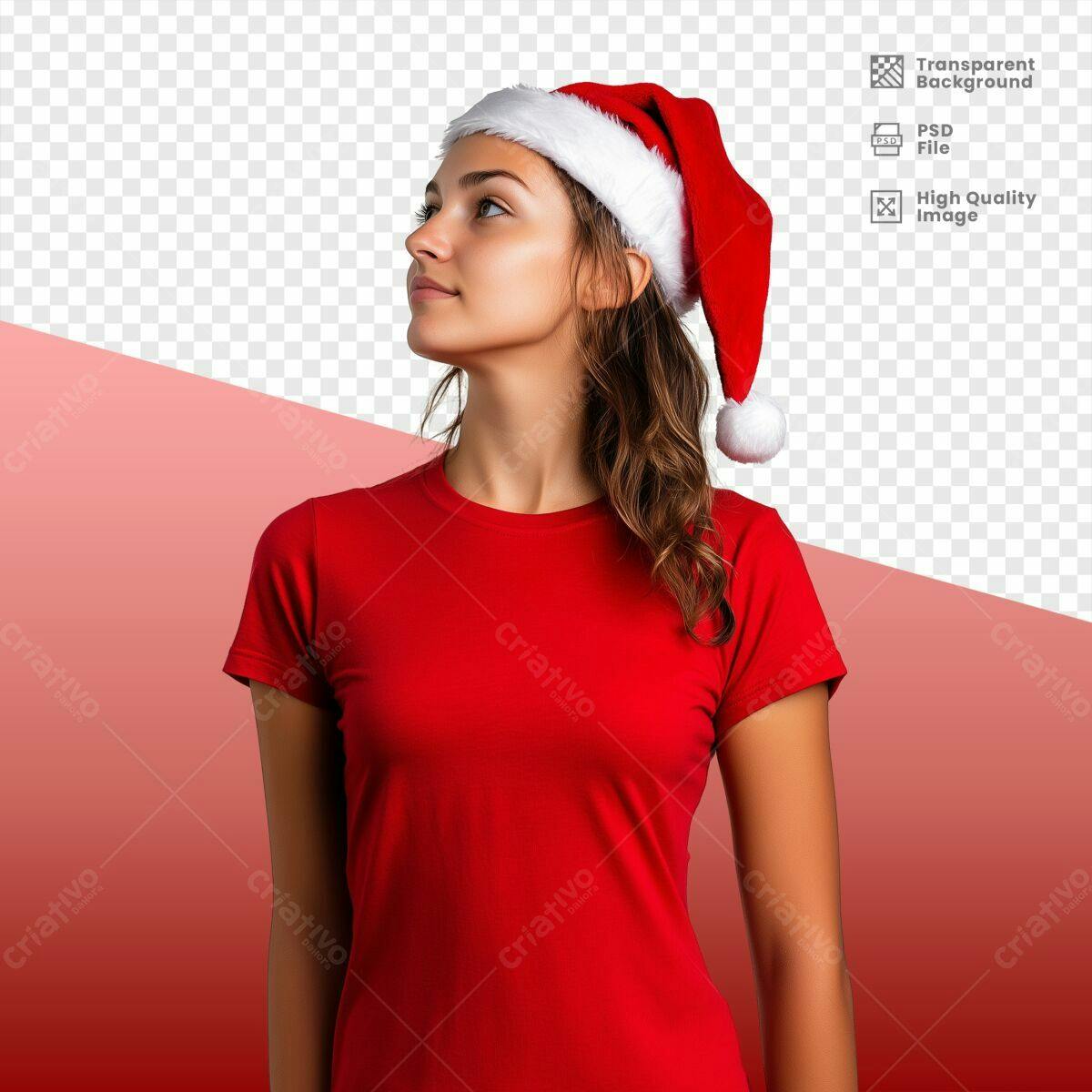 Mockup Camiseta Natalina PSD Editável