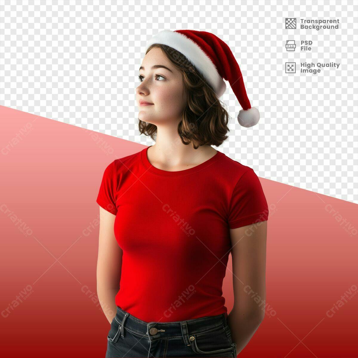 Mockup Camiseta Natalina PSD Editável
