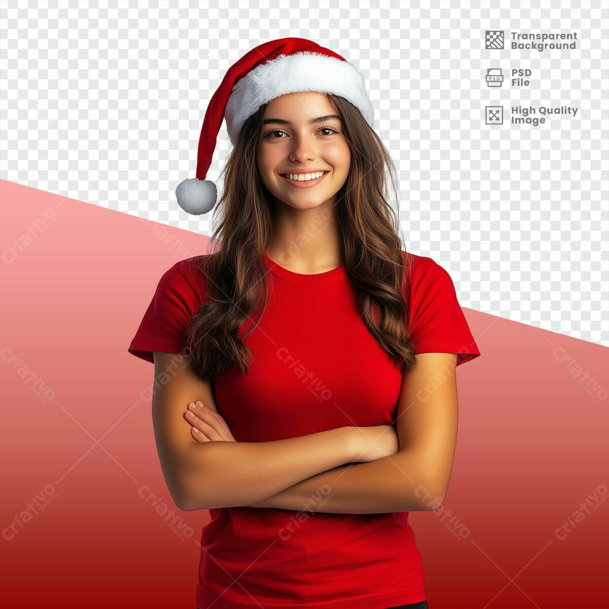 Mockup de Camiseta Natalina PSD Editável