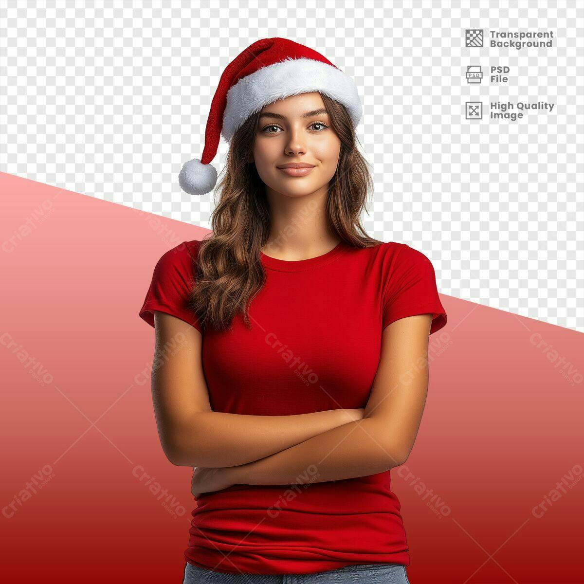 Mockup de Camiseta Natalina PSD Editável