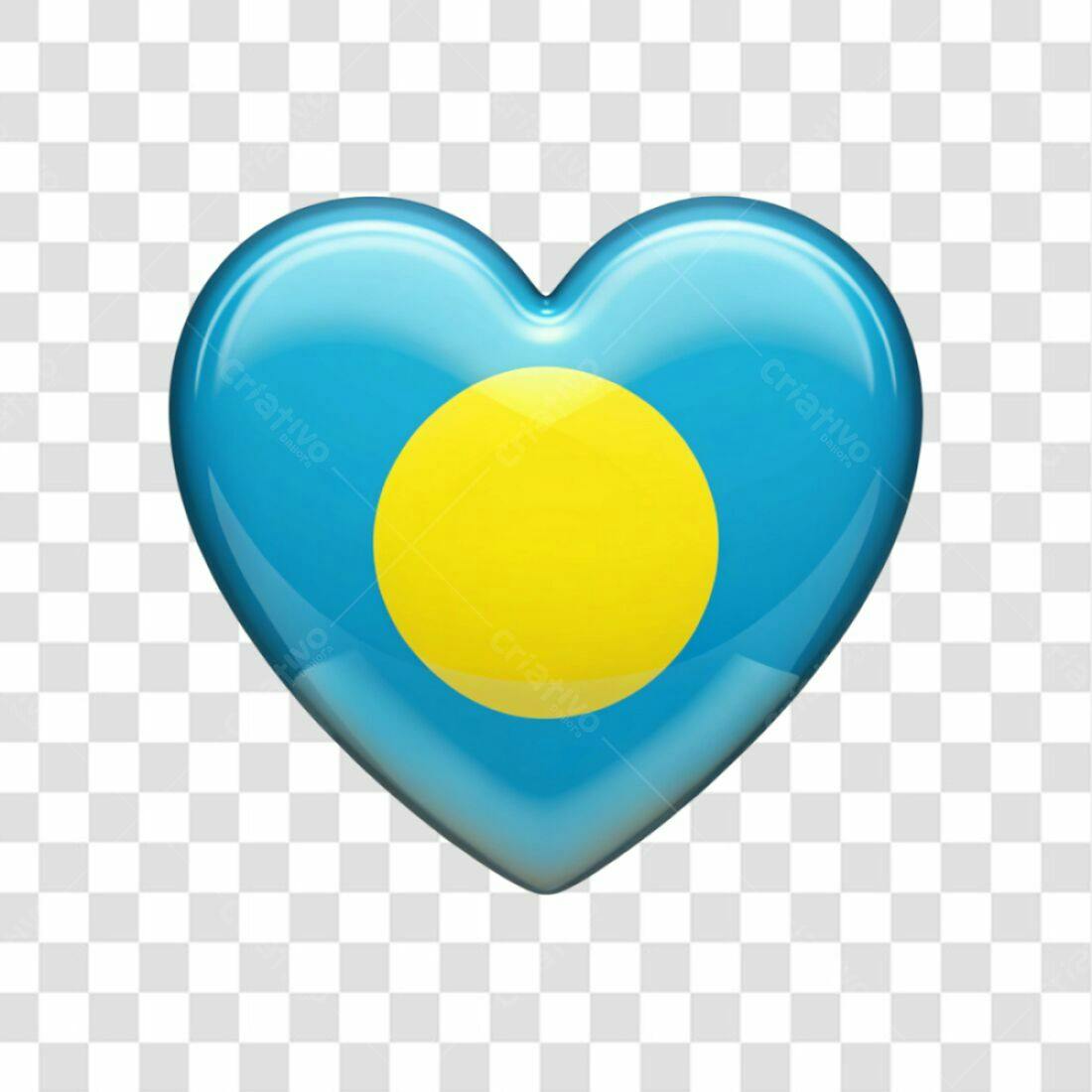 Icone Coração Palau PNG com fundo transparente