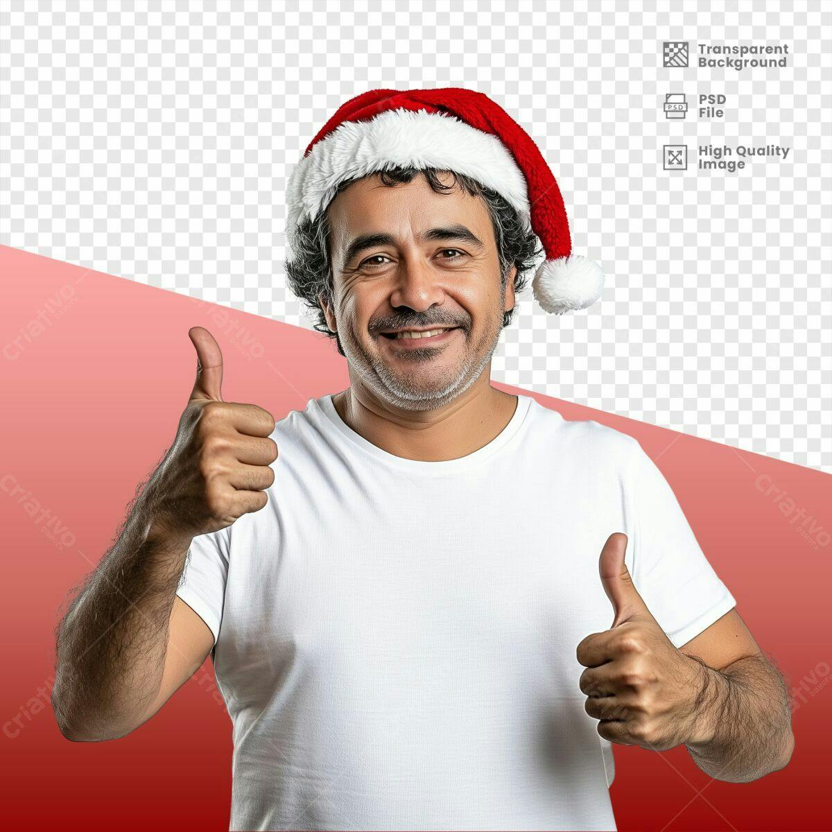 Imagem Natalina Homem Aprovação PSD Editável