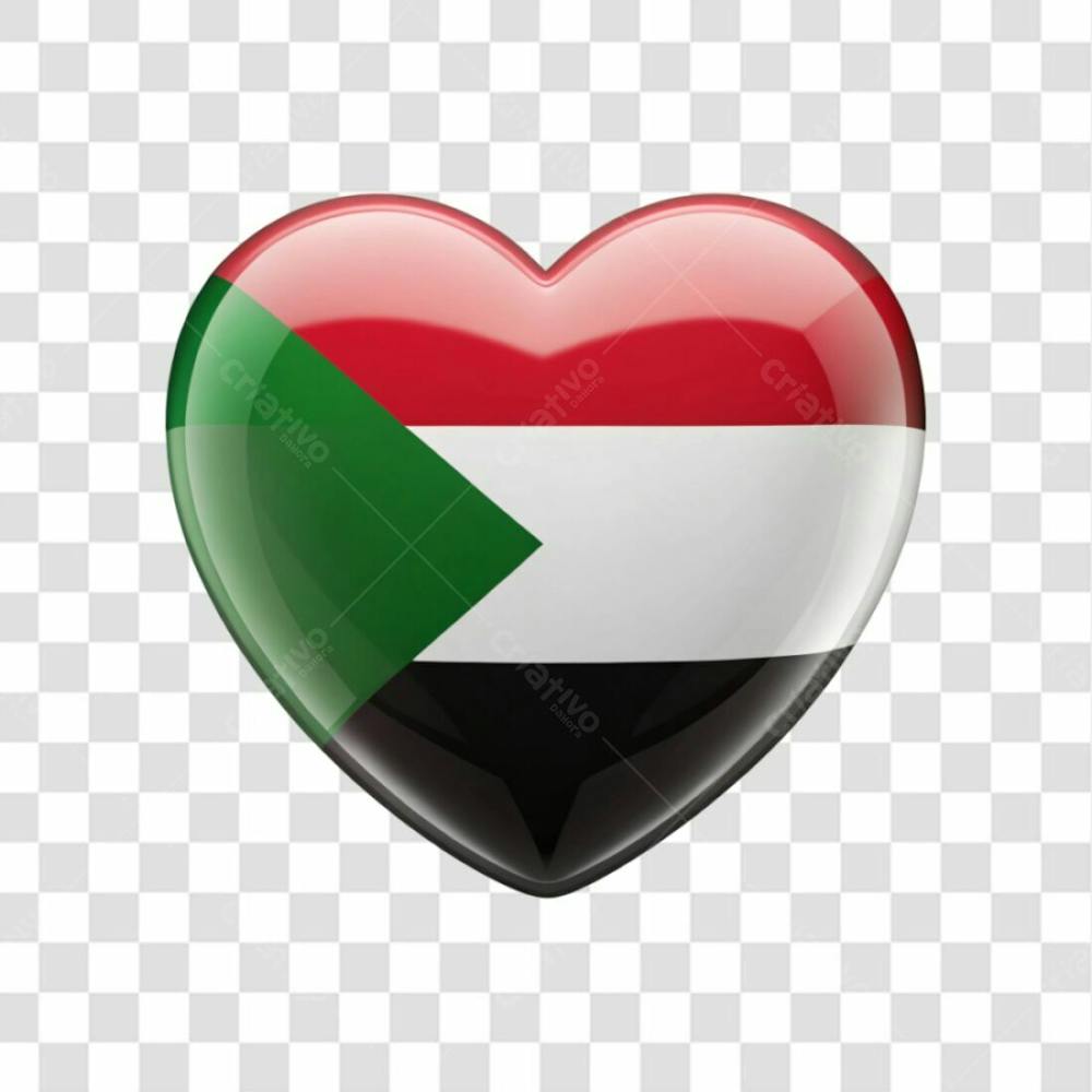 Sudan Flag Color Heart