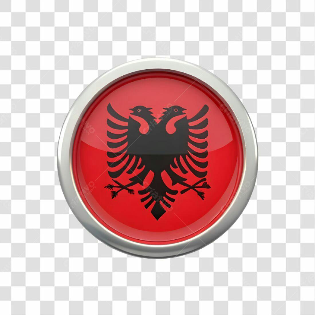 Icone Bandeira Albânia PNG com fundo transparente
