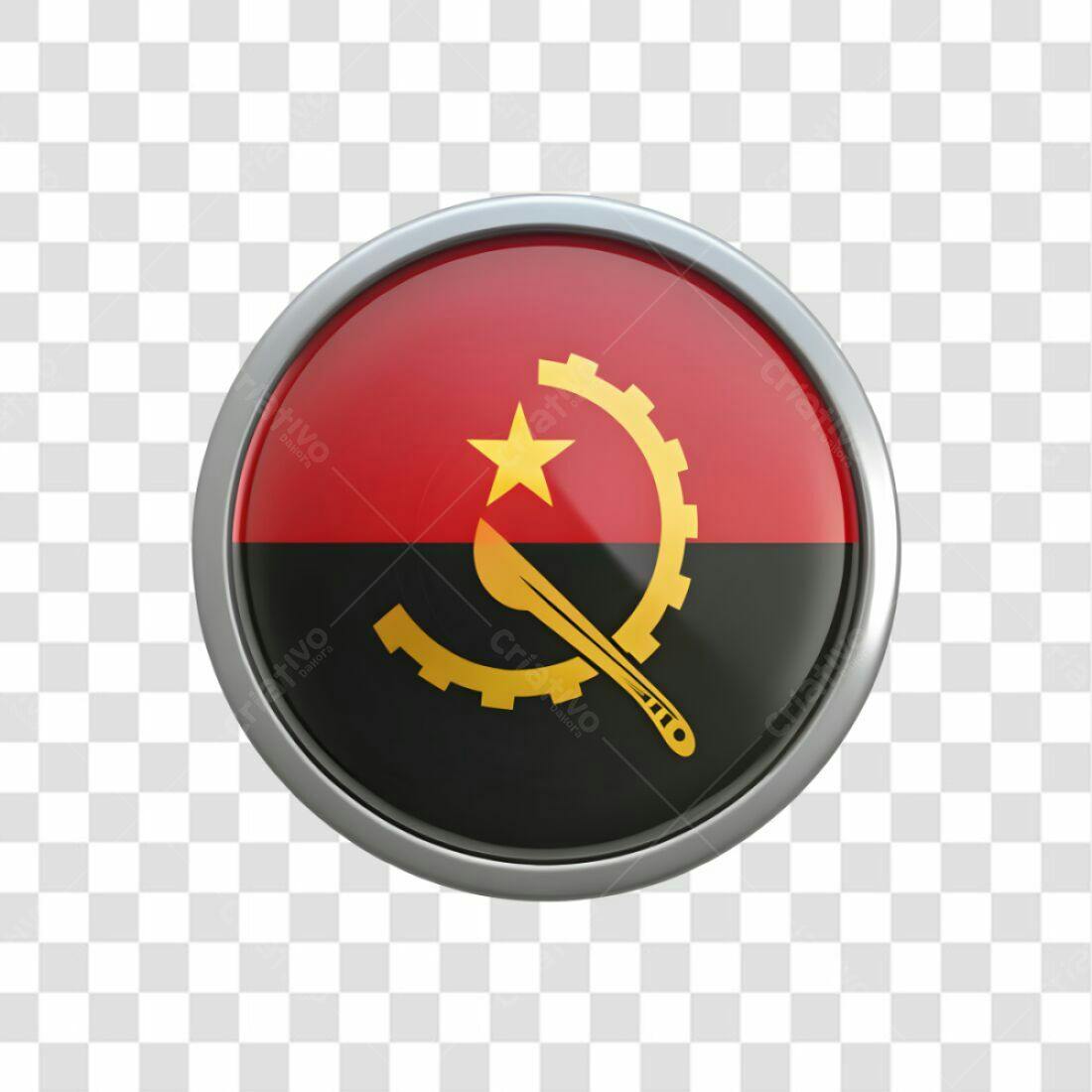 Icone Angola Bandeira PNG com fundo transparente