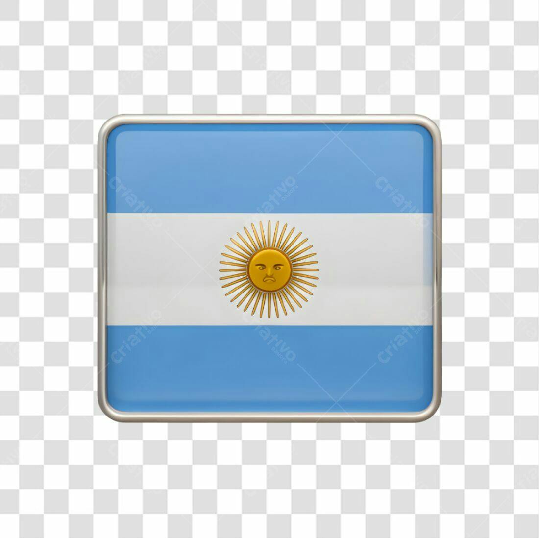 Bandeira Argentina PNG com fundo transparente