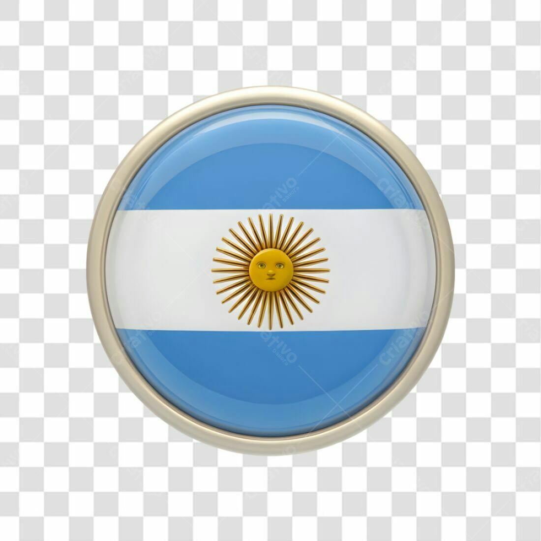 Ícone Bandeira Argentina PNG com fundo transparente