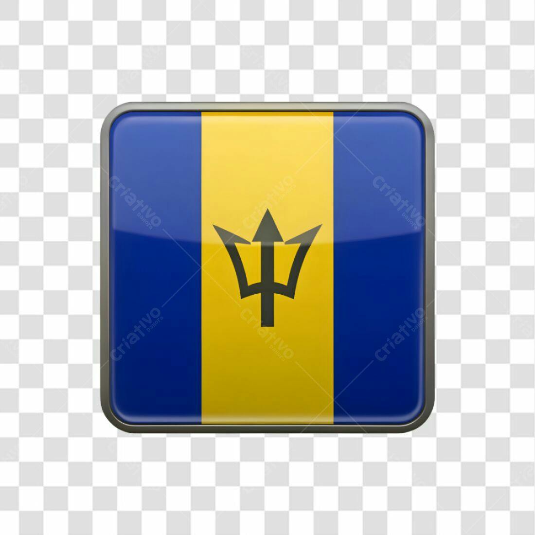Bandeira Barbados PNG com fundo transparente