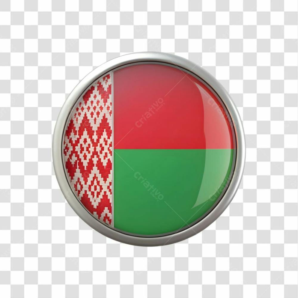 3D Belarus Flag Icon Circle Shape