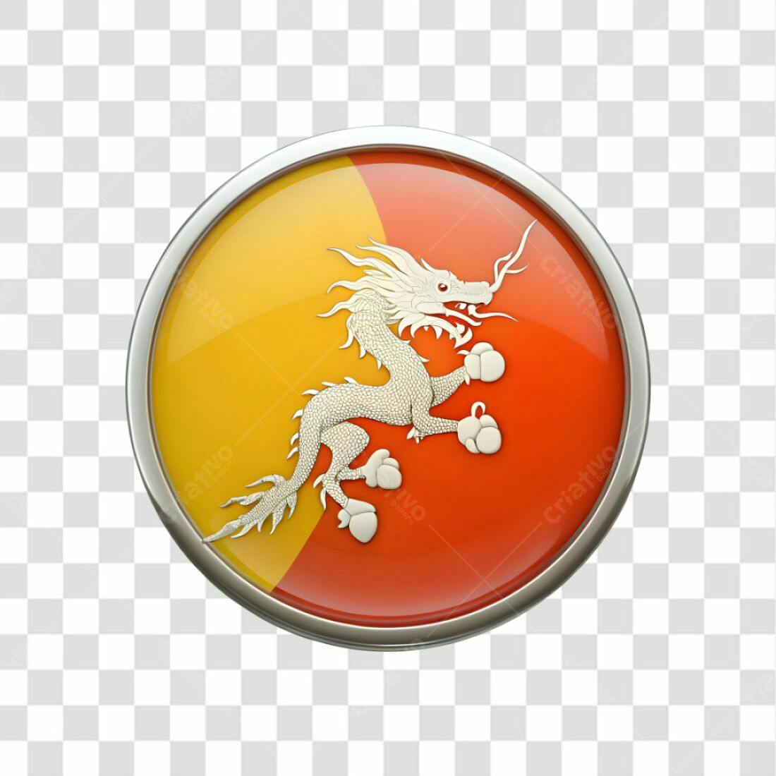 Selo Butão Dragão PNG com fundo transparente