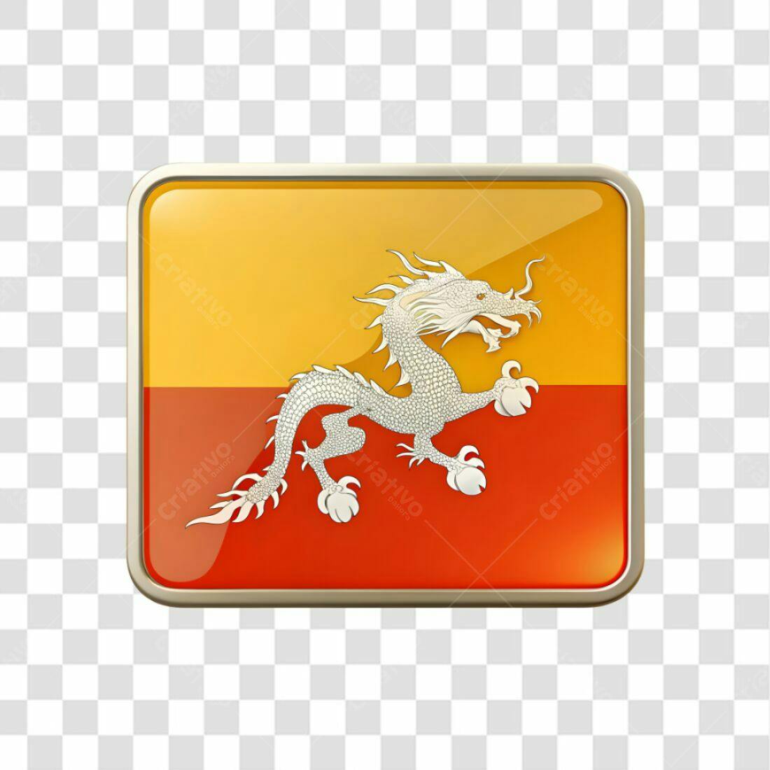 Bandeira Butão PNG com fundo transparente