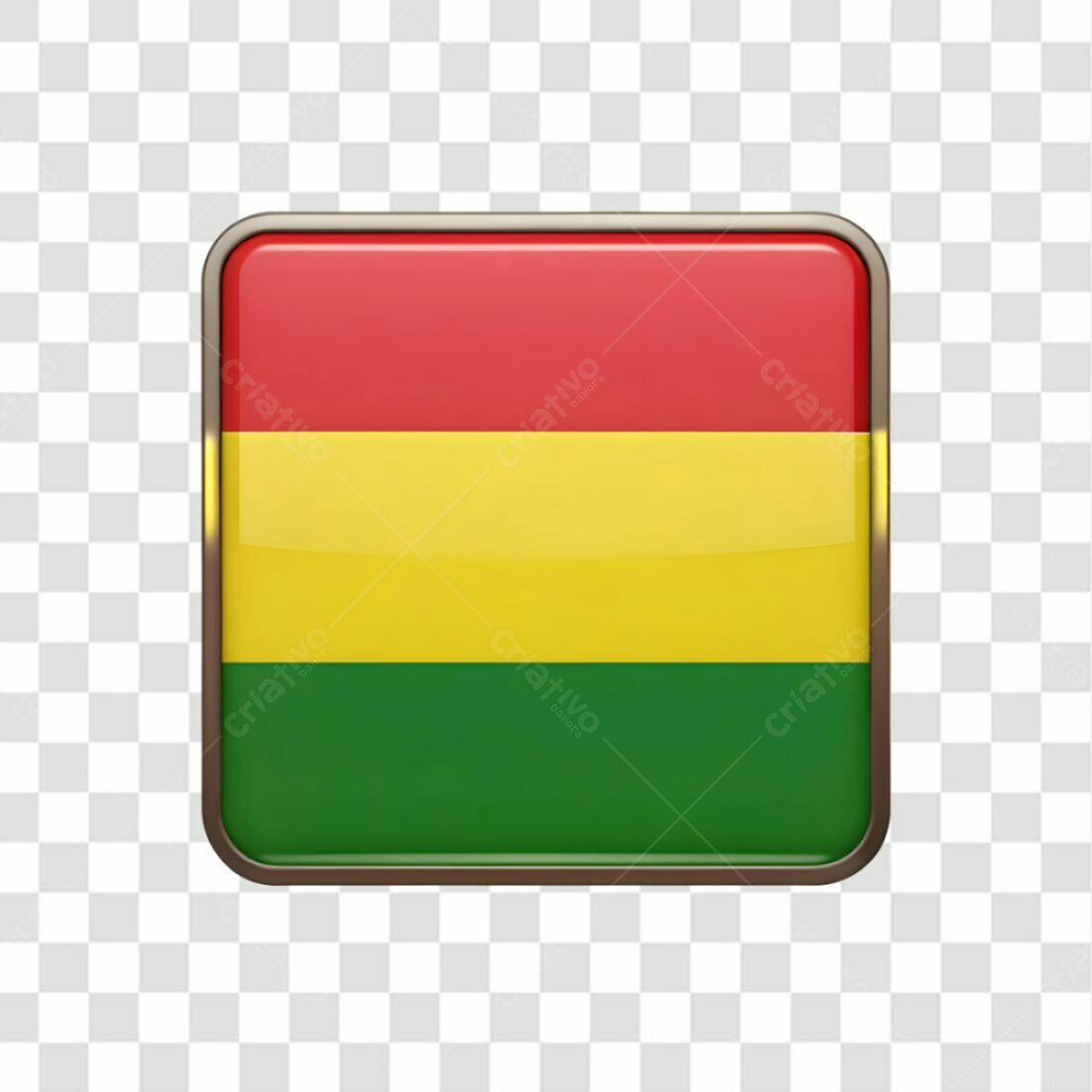 Icone Bandeira Bolívia PNG com fundo transparente