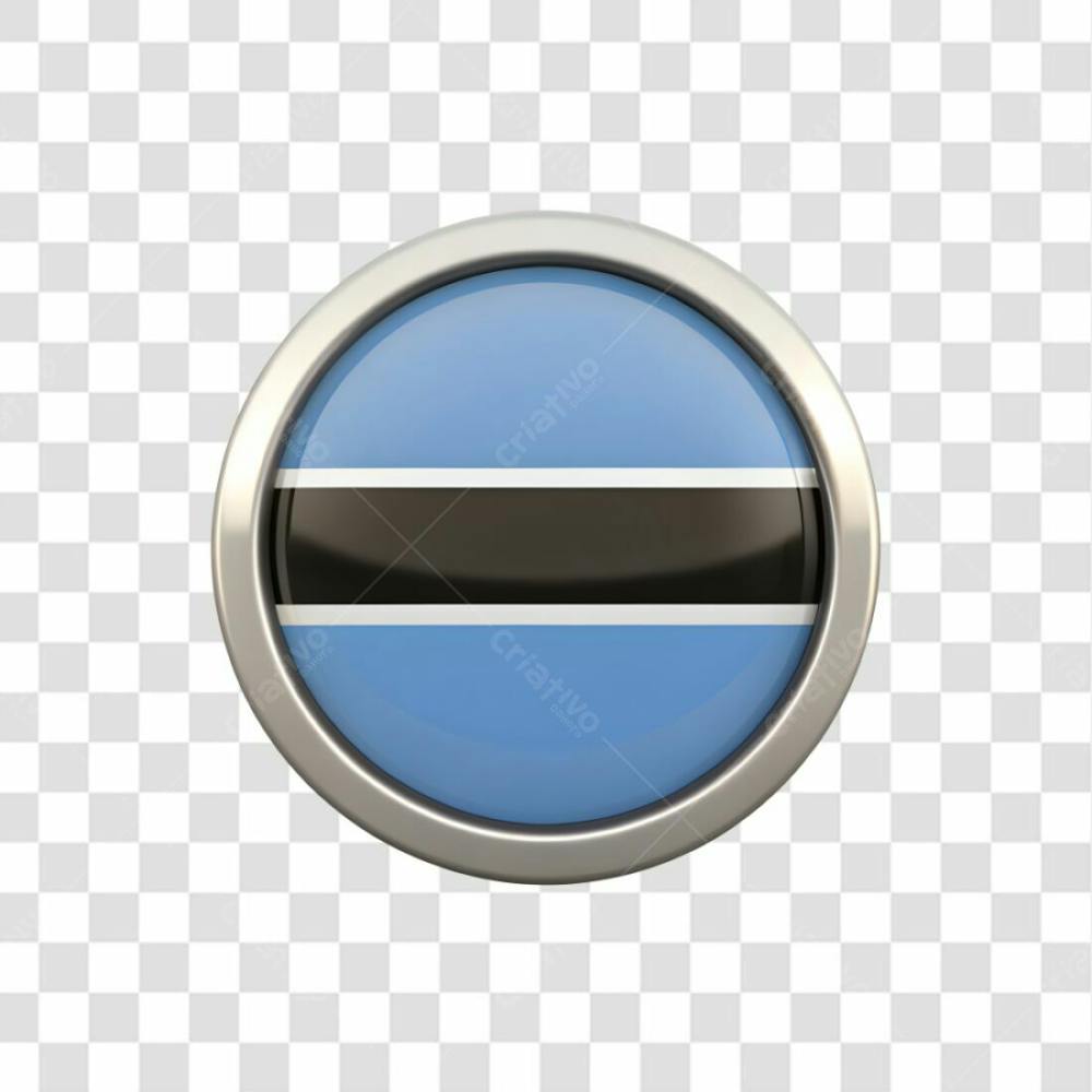 3D Botswana Flag Icon Circle Shape