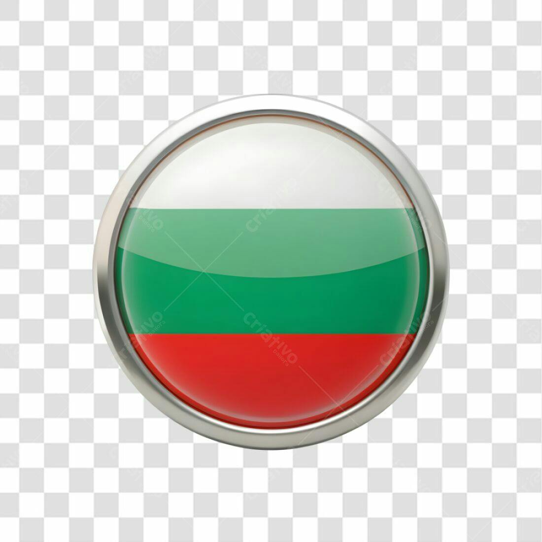 Icone Bandeira Bulgária PNG com fundo transparente