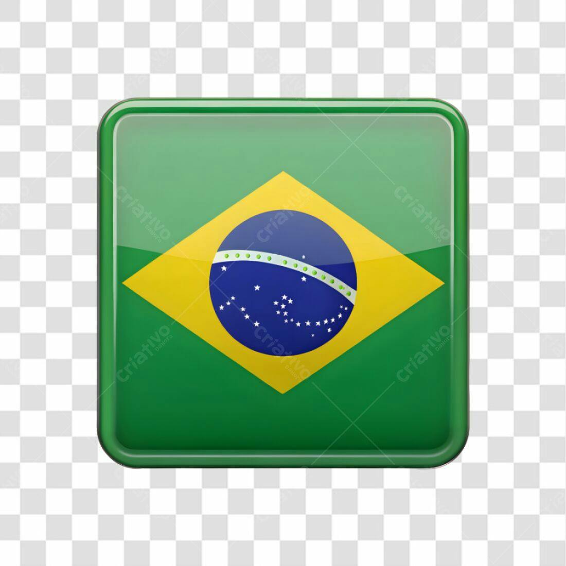 Ícone Bandeira Brasil PNG com fundo transparente