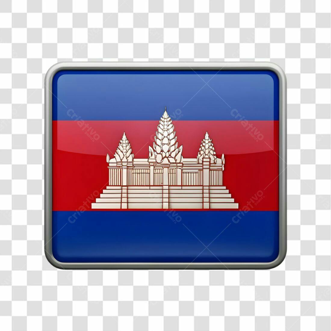 Bandeira Camboja PNG com fundo transparente