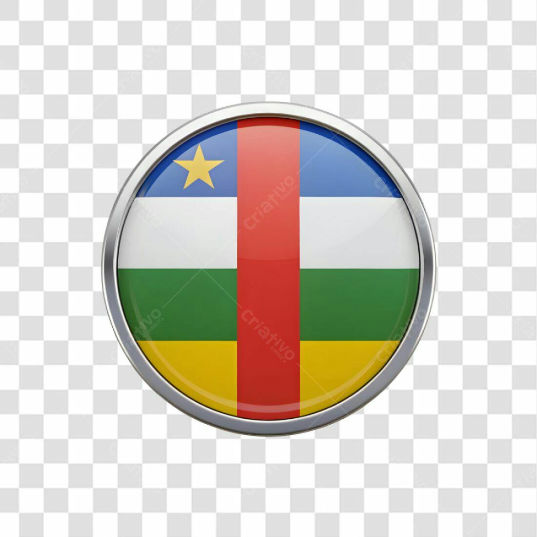Icone Bandeira República Centro-Africana PNG com fundo transparente