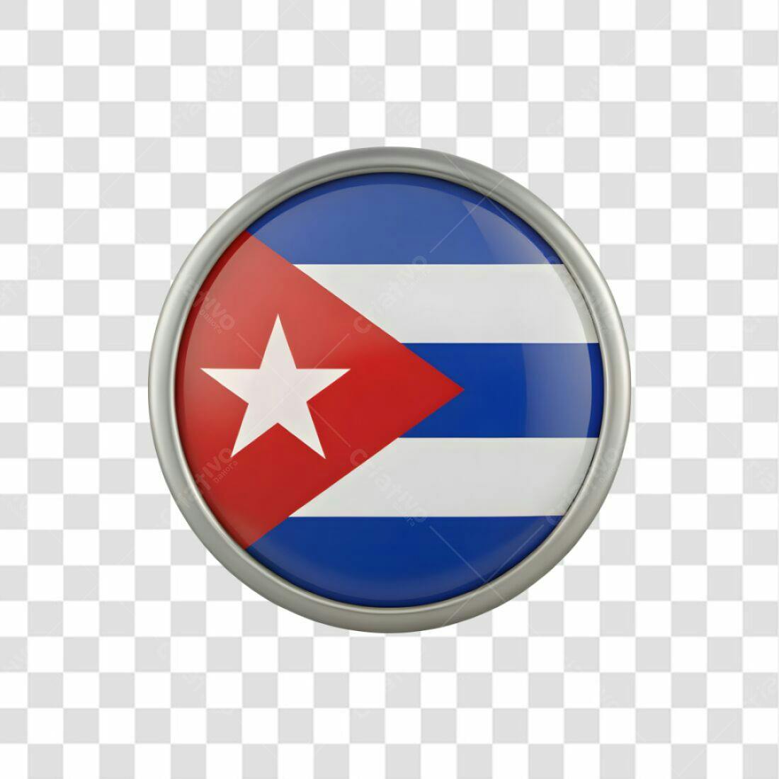 Icone Bandeira Cuba PNG com fundo transparente