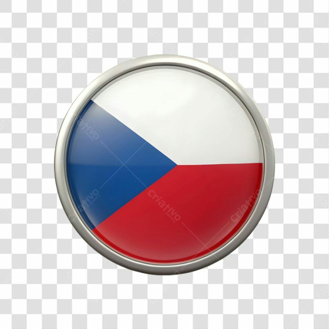 Ícone Bandeira República Checa PNG com fundo transparente
