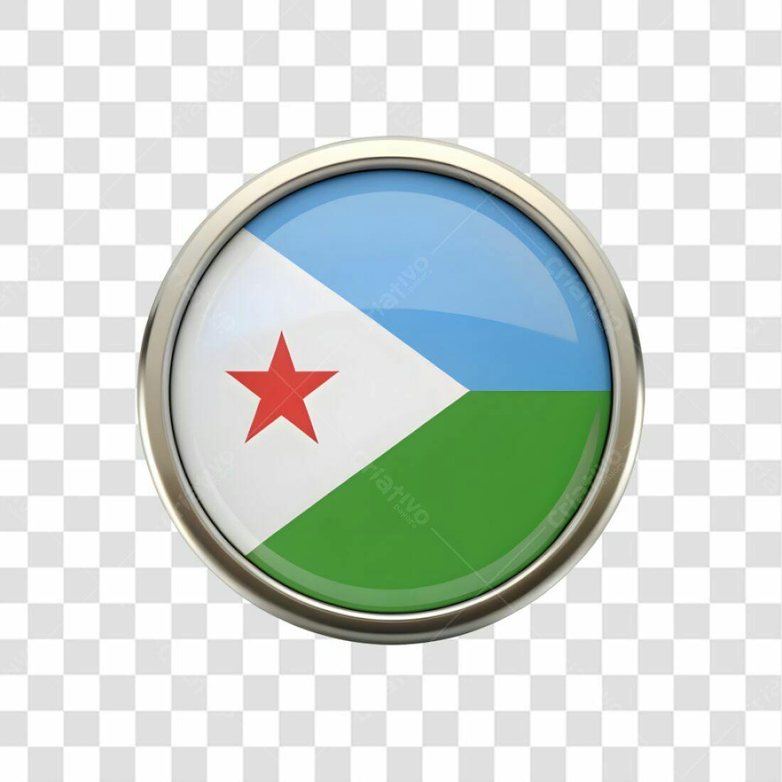 Icone Bandeira Djibouti PNG com fundo transparente