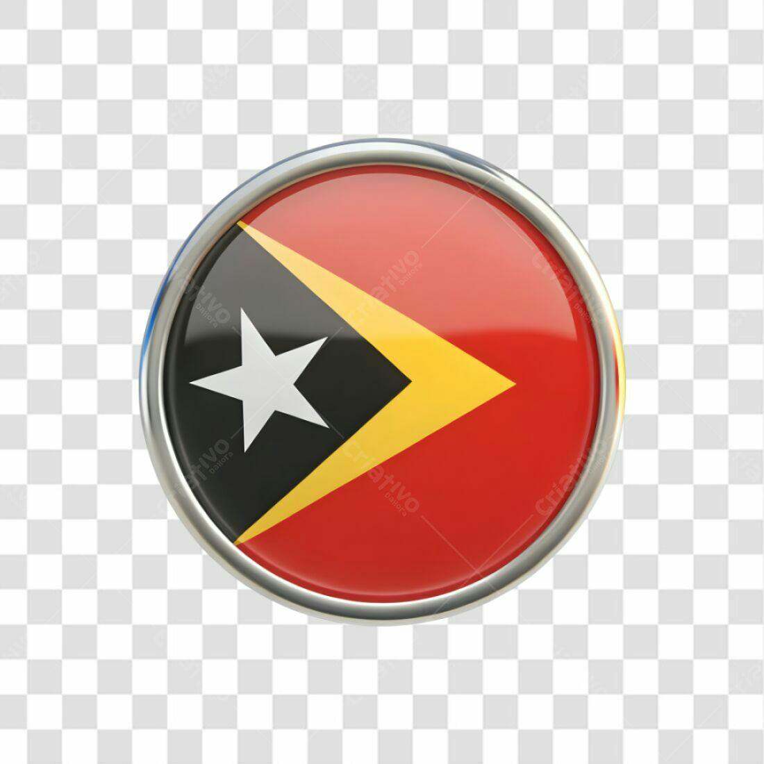 Selo Bandeira Timor-Leste PNG com fundo transparente