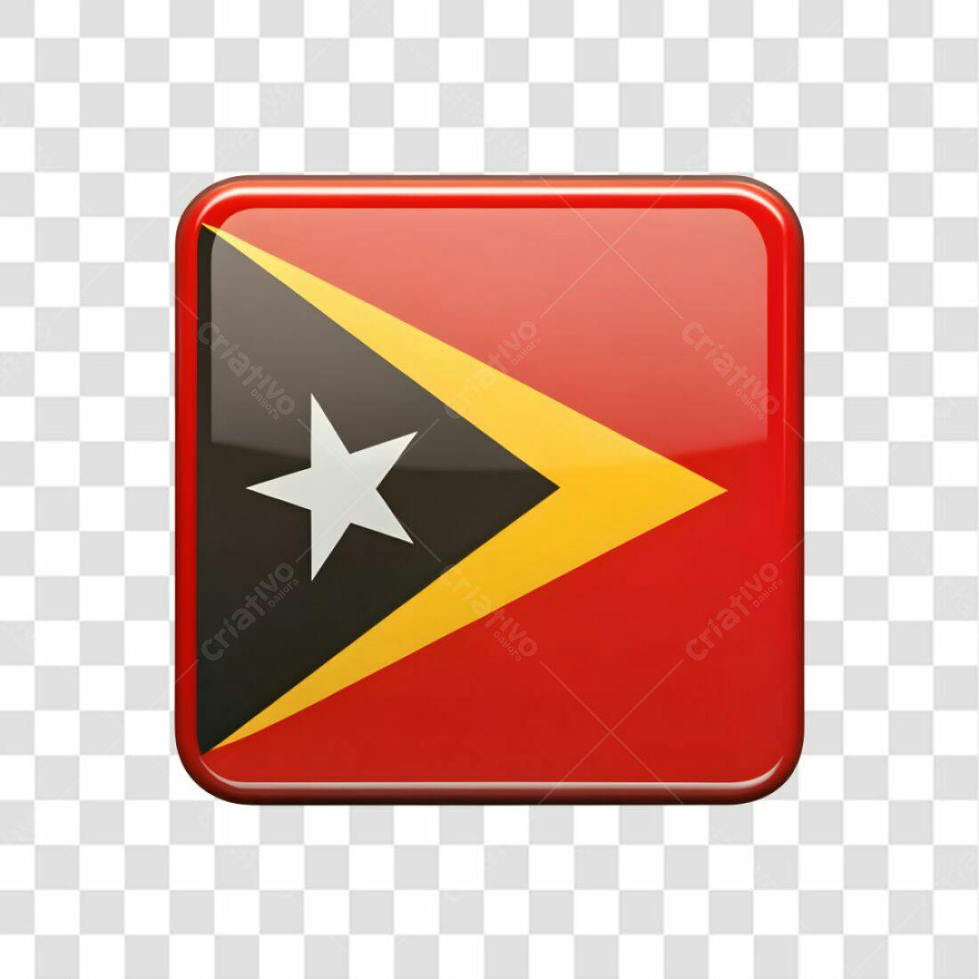 Icone Bandeira Timor-Leste PNG com fundo transparente