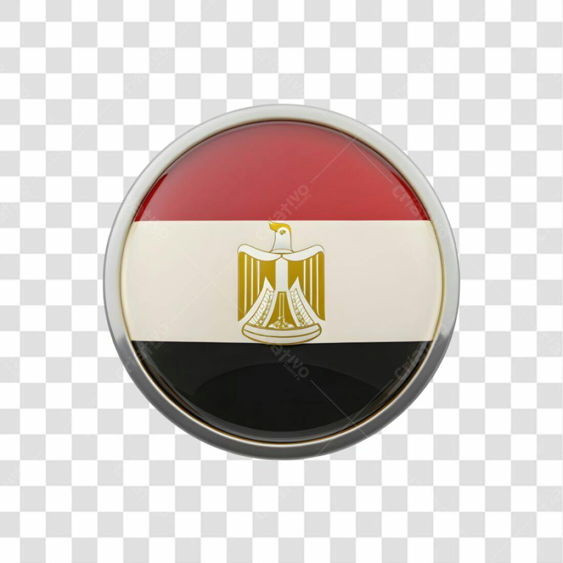Selo Bandeira Egito PNG com fundo transparente