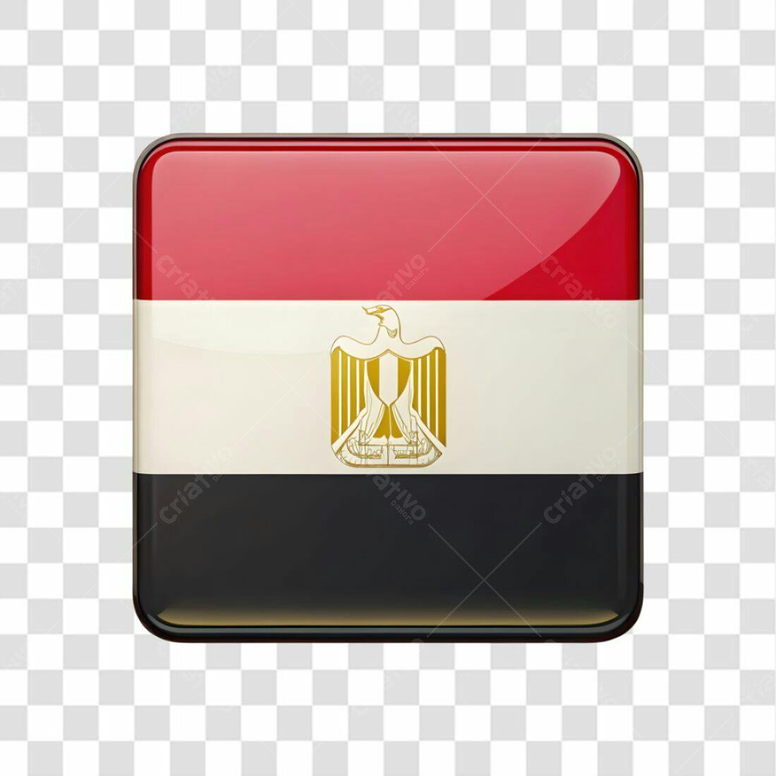 Bandeira Egito PNG com fundo transparente