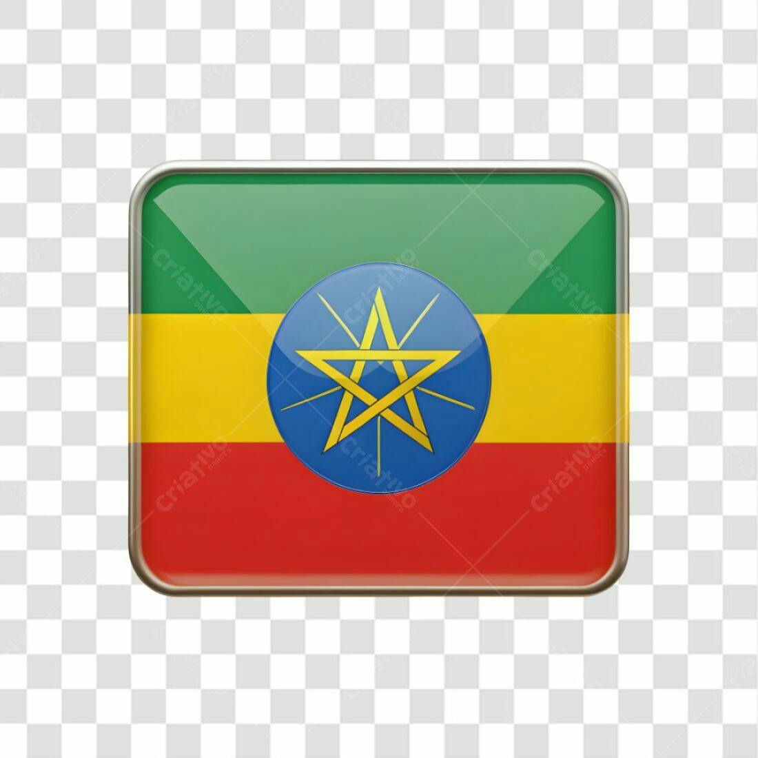 Bandeira Etiópia PNG com fundo transparente