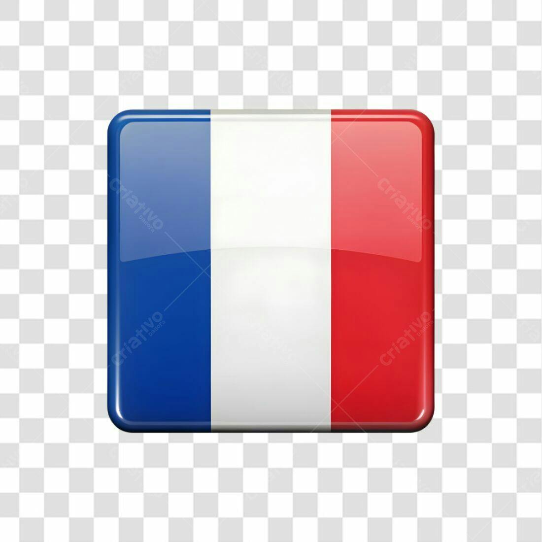 Bandeira França PNG com fundo transparente