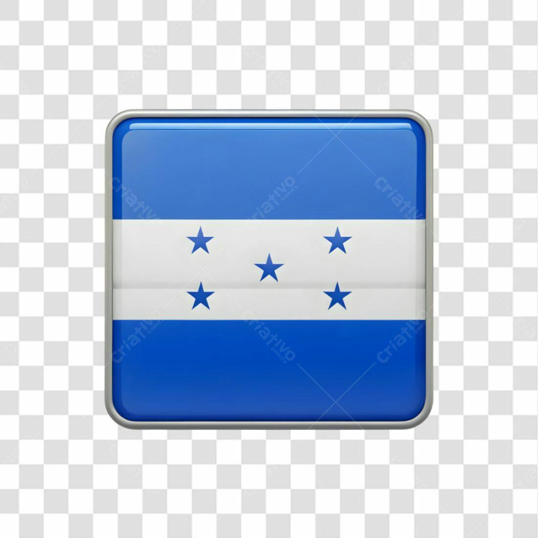 Icone Bandeira Honduras PNG com fundo transparente
