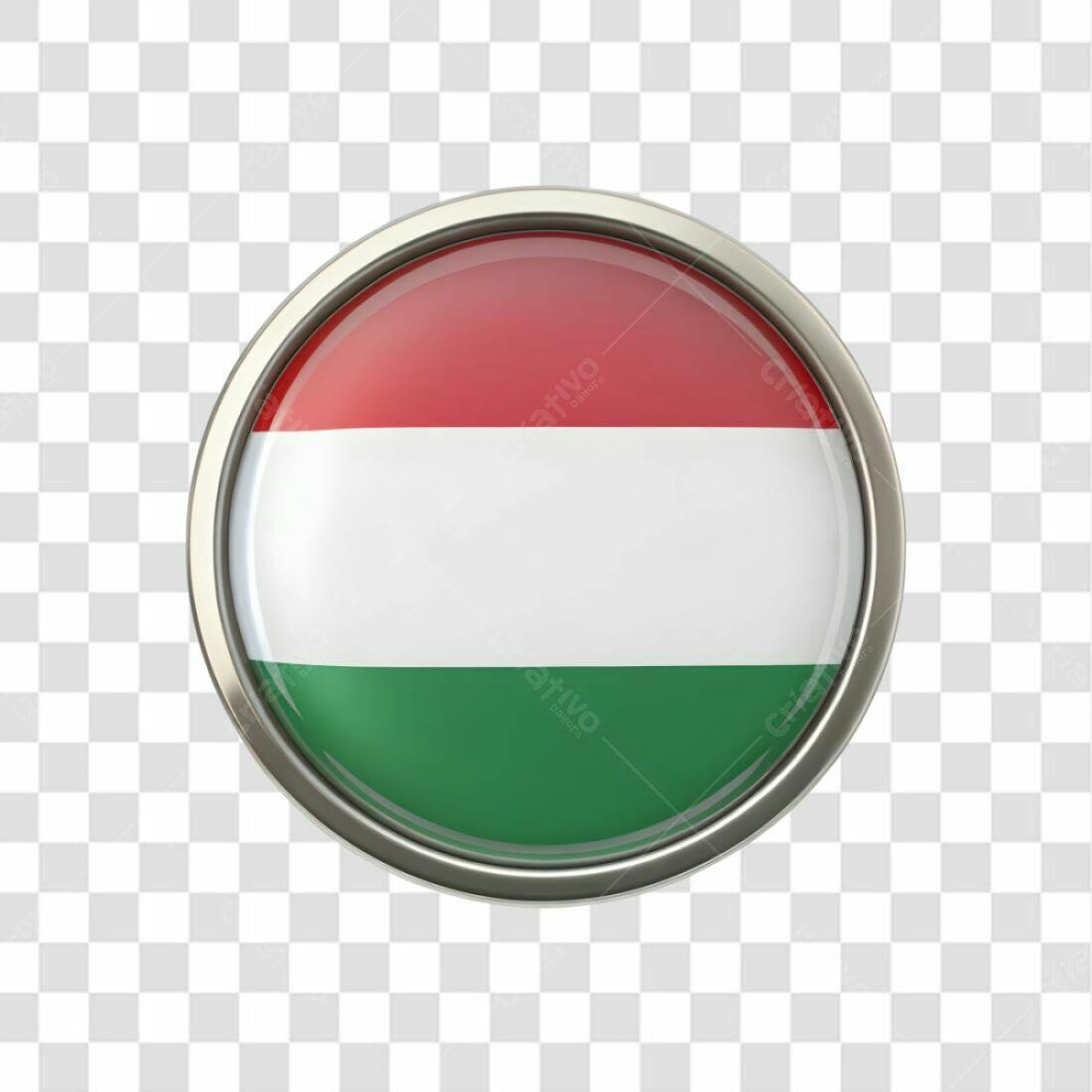 Icone Bandeira Hungria PNG com fundo transparente