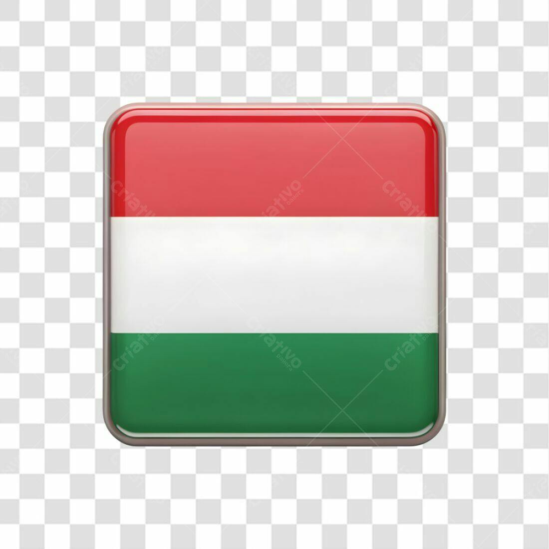 Icone Bandeira Hungria PNG com fundo transparente