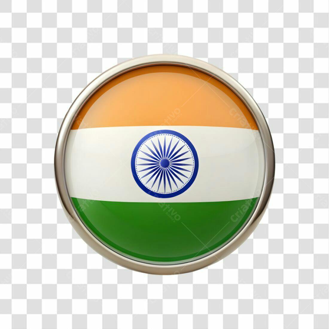 Ícone Bandeira Índia PNG com fundo transparente